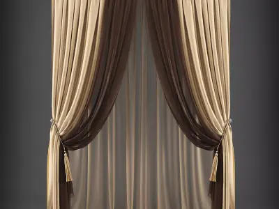 Curtain 3D model 306 Low-poly 3D model