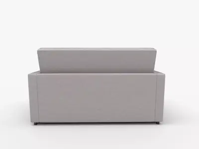 Zoey Linen Convertible Sleeper Loveseat With Side Pocket 3D model