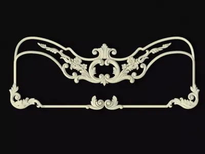 dekor shabby chic ornate frame 3D model