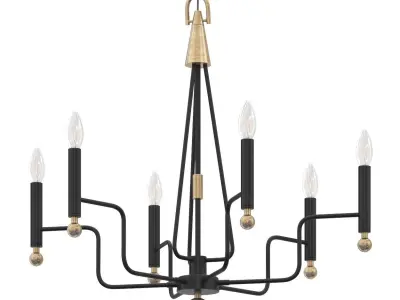 Baxley 6-Light Chandelier 3D model