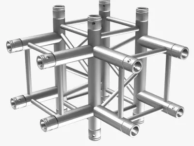 Square Truss Corner Junction 44 3D model