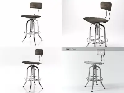 Vintage Toledo Bar Chair 3D model