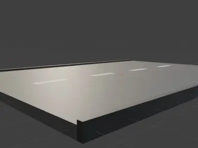 Lowpoly Road Low-poly 3D model