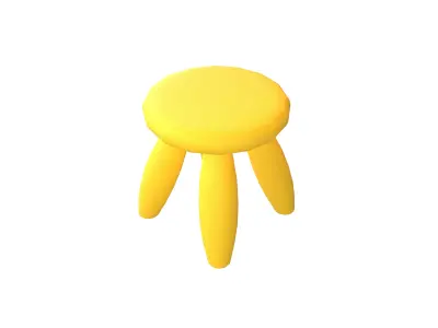 Children Chair V1 001 Low-poly 3D model