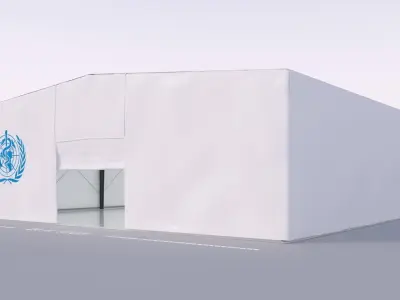  medical tent - 24m X adjustable length - 3D model