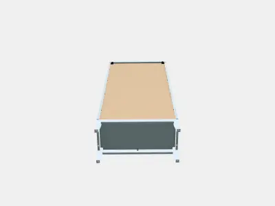 IDANAS High cabinet w gls-drs and 1 drawer 1 Low-poly 3D model