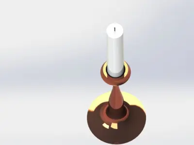 basic candlestick design Free 3D model