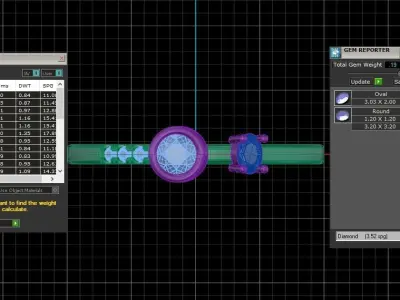 Solitaire Women Light Weight Oval Round Stone Band Ring 3D print model