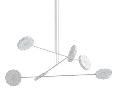 AK751 chandelier with four circles 3D model