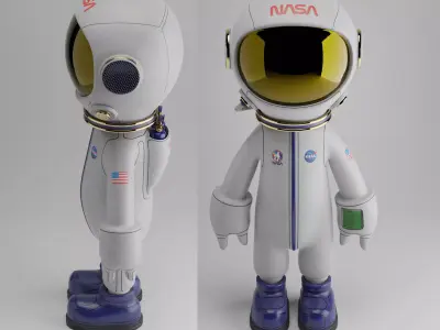 Fantasy spaceman 3D model