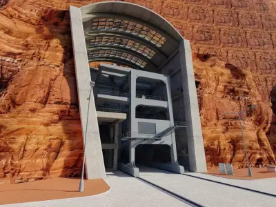 Mine structure-Tunnel structure-Drilling tunnel-mining 3D model