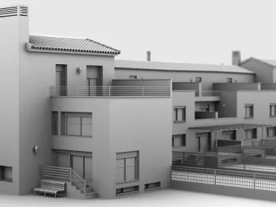 Urbanization residential building 3D model