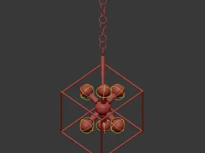 ROUNDOUT cube chandelier 3D model