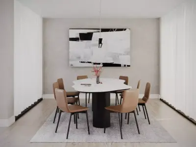 Dining Table Set 3D model shop