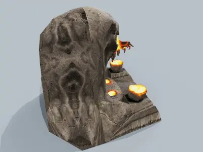  Lava Gate Low-poly 3D model
