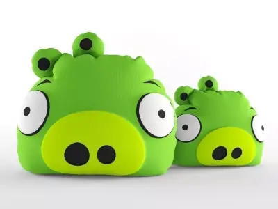Angry Birds Pillow Green 3D model