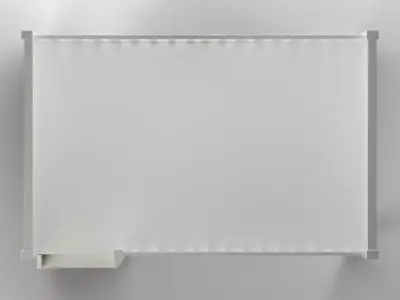 Camp Loft Full Simply White Bed Low-poly 3D model