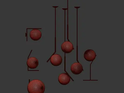 Flos IC Lights set of 5 Lights 3D model