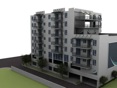 Eight Story Condo 3D model