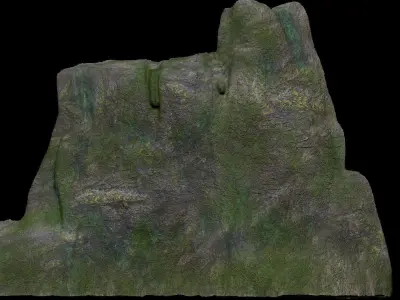 Rock Cliff V4 Low-poly 3D model