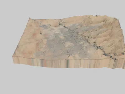 RIYADH City Low-poly 3D model