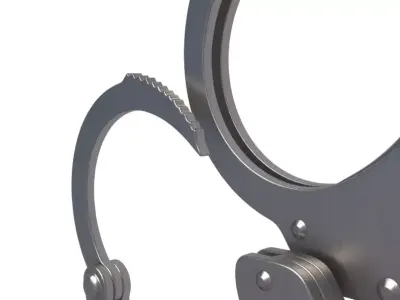 Galls Double Lock Handcuff collection 3D model