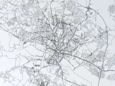 Kaliningrad Road Network and Streets 3D model