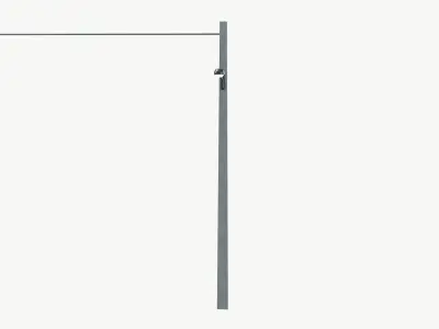 Electric Pole With Light 3D model