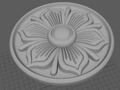 rosette flower 3D model 21