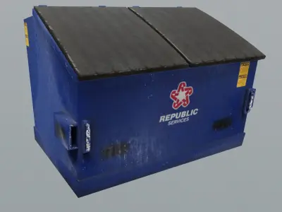 Industrial Bins Free low-poly 3D model