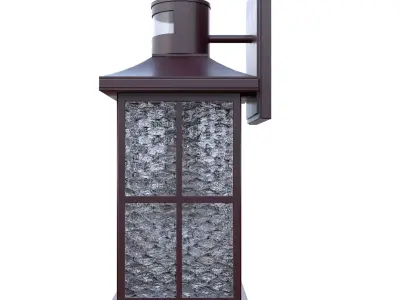 Outdoor Wall Lantern Light PBR 3D Model Low-poly 3D model