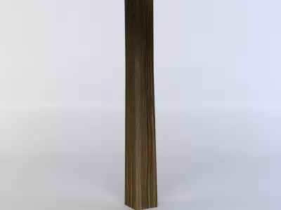 Fence segment pole Low-poly 3D model