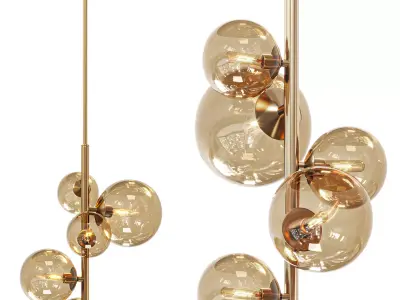 Glasgow Five Light Pendant By Dainolite 3D model