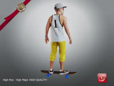 Skater Male A CC 21 30 002 3D model