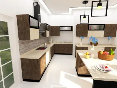 Modern Kitchen 3D model 17