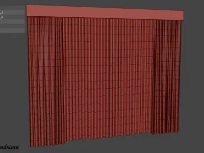 Curtains - End of the year of the fire rooster 3D model