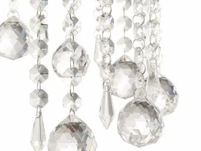 Crystal Ceiling Light Low-poly 3D model