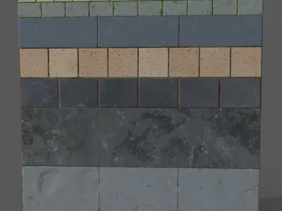 Pavement Trim Sheet PBR Texture