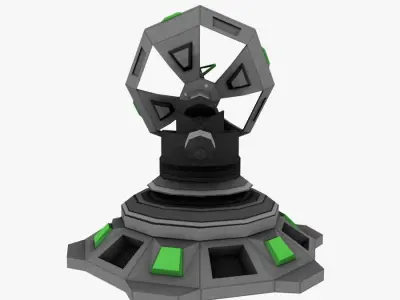 Sci-fi Communication Antenna Low-poly Low-poly 3D model