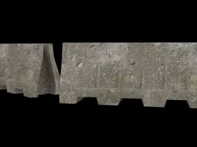 Fence barrier collection 3D model