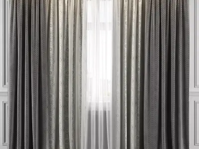 Curtain Set 328 3D model
