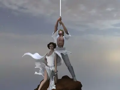 Starwars New Hope Scene 3D print model