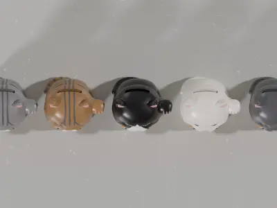 Lucky Cat Bundle 3D model