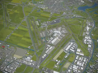 North Holland - full region Low-poly 3D model