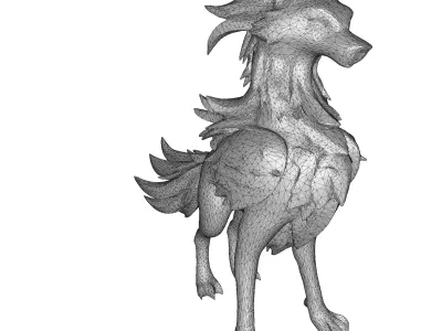 Golden Guardian Wolf Free 3D print model