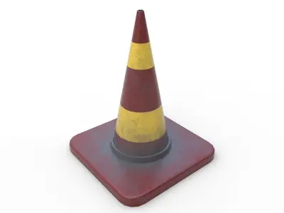 Traffic Cones Low-poly 3D model