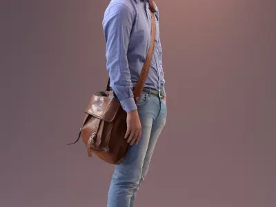 00012Maarten002 man with briefcase 3D model