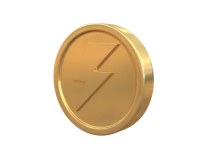 Lightning Coin 3D model
