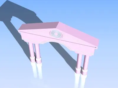 Gate archway on sky 3D model
