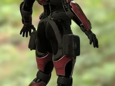 Sci Fi Female Soldier - Professional Pack 3D model